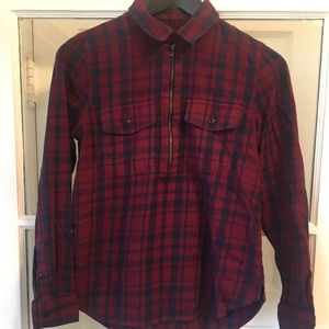 Women’s Madewell Front Zip Plaid Flannel Size XS